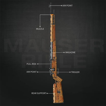 Mauser Kar98K Building Block Model Can Shoot Heavy Sniper Rifle Assemble Bricks Military Weapons Series DIY Toys Holiday Gifts