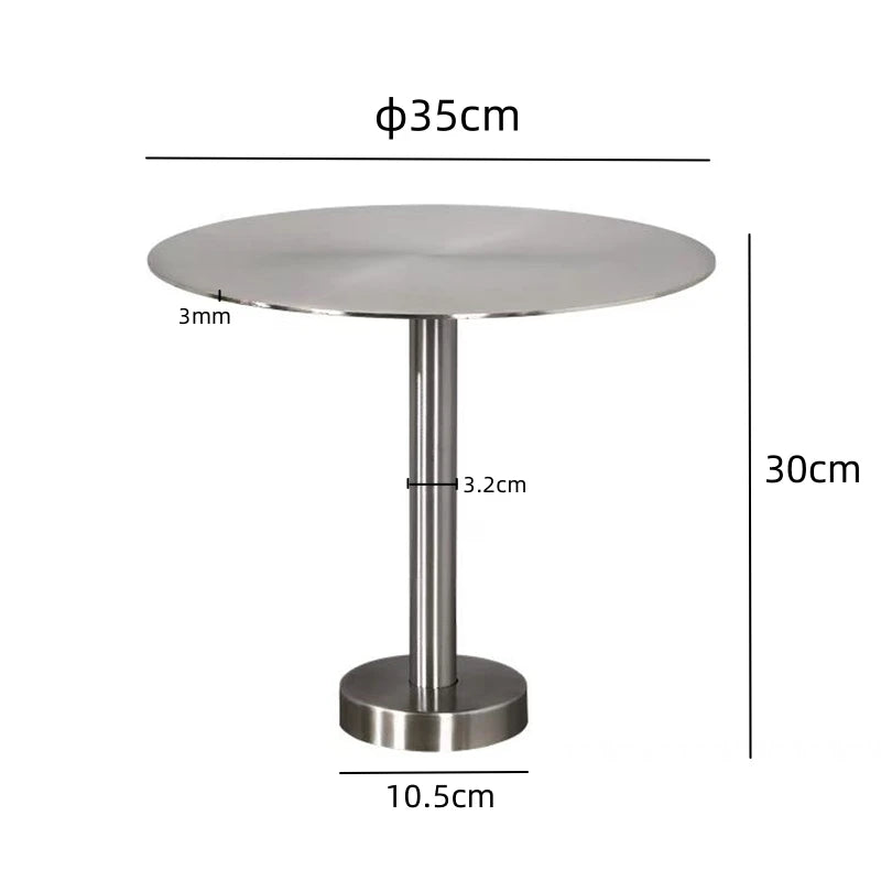 Wall Mounted Floating round Table Stainless Steel Space Saving for Small Living Room Bedroom Coffee Shop Dining Table Design