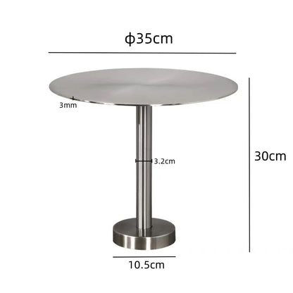 Wall Mounted Floating round Table Stainless Steel Space Saving for Small Living Room Bedroom Coffee Shop Dining Table Design
