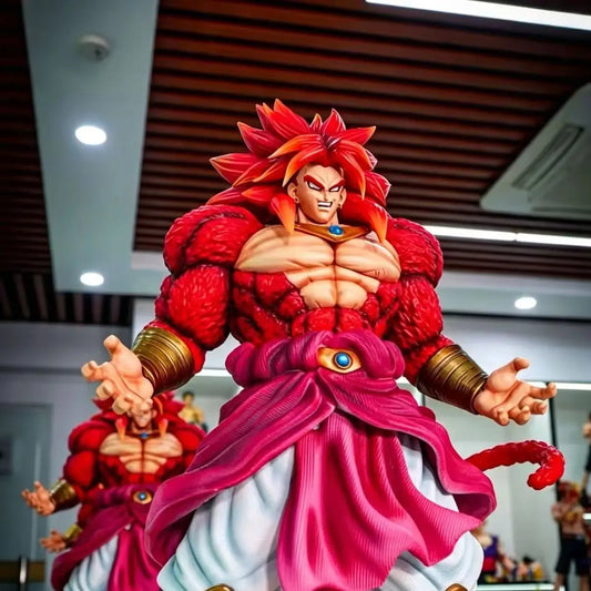 Dragon Ball Z Broly Super Saiyan 4 Anime Figure GK Statue Red Hair Black Hair Ver. PVC Action Figurine Model Collection Desktop