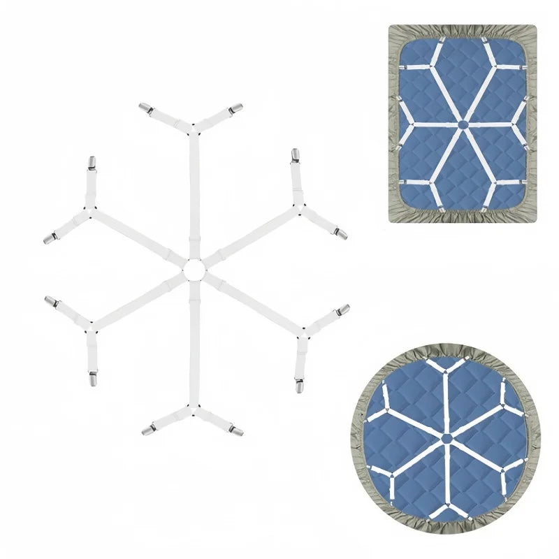 Universal Bed Sheet Fixed Holder High Elastic Adjustable Crisscross Fastener Straps Kits Non-Slip Sofa Cover Clips