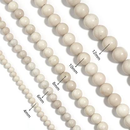1 Strand/Lot Beige Matte Ancient Stone Natural Stone Round Loose Beads For Jewelry Making Charm DIY Accessories 4/6/8/10/12mm