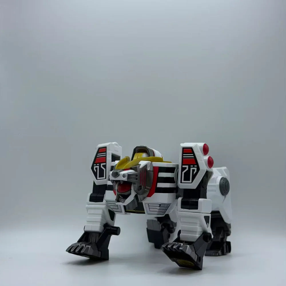 Playmates Mighty Morphin Power Rangers White Tigerzord Single Transform Mecha Loose Toy No Box
