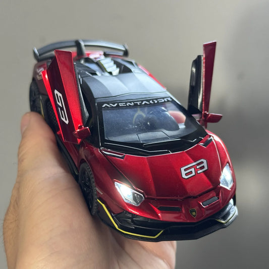 1:32 Aventador SVJ 63 Removable Version Super Sports Car Alloy Metal Diecast Model Car High Simulation Ornament Collectibles Boy