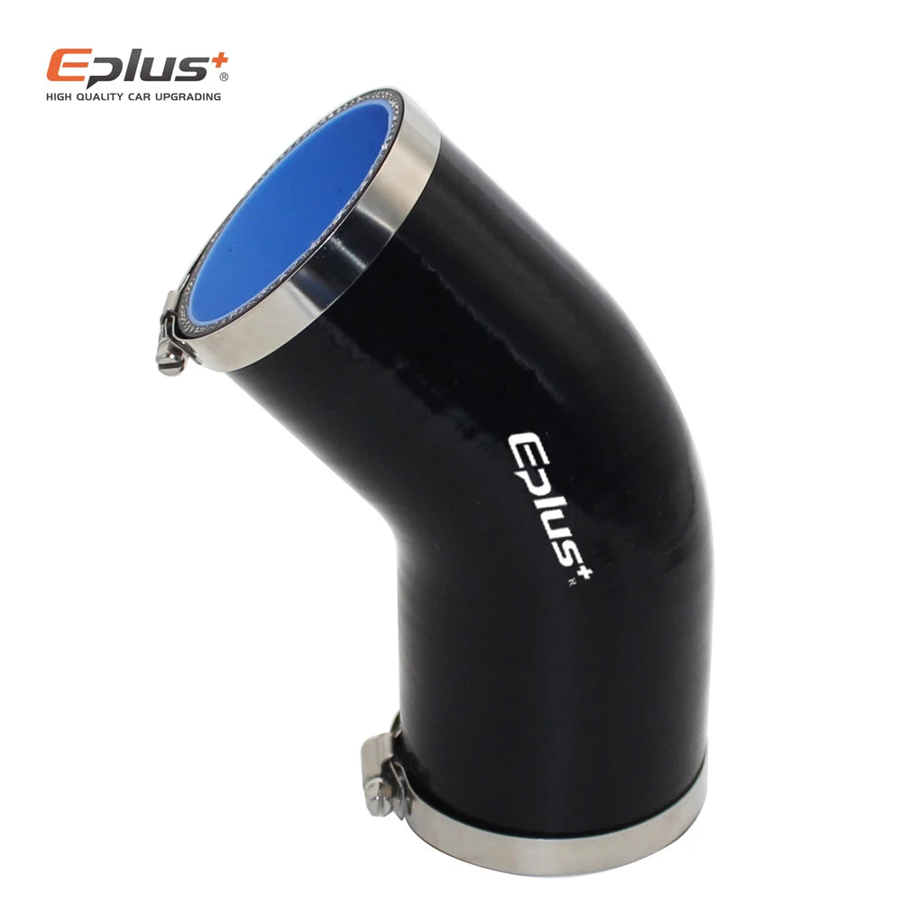 EPLUS Silicone Hose 0° 45° 90° Connector Reducer Pipe Adapter Black Red High Temperature Resistance Universal Silica Gel