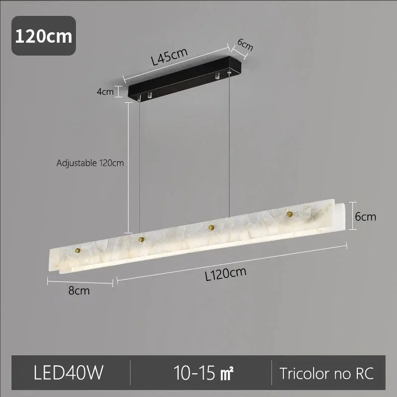 Natural Marble Pendant Light LED Minimalist Chandelier Hanging Ceiling Fixtures for Kitchen Island Dining Room Bar