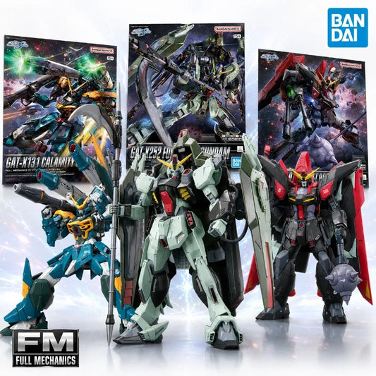 Bandai Original 1/100 Full Mechanics Gundam SEED Calamity Forbidden Raider GAT-X131 X252 X370 Anime Mecha Model Kit Hobby Figure