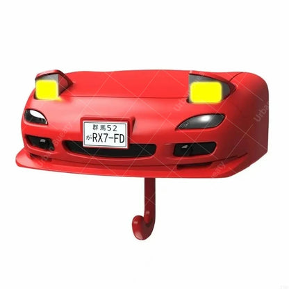 Auto Keychain Flashlight MX-5 RX-7 Car Key Holder Gift Wall Mounted Headlight Decor Creative Auto Decoration Key Rack