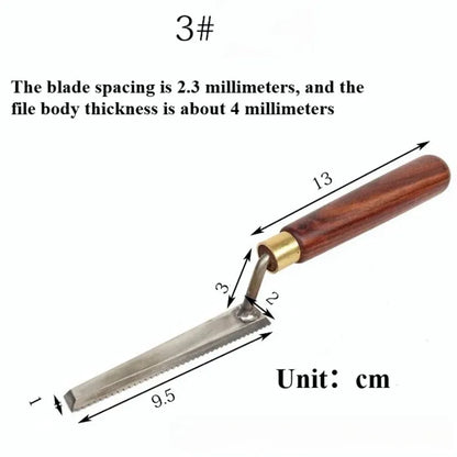 White Steel Flat Bottomed File Wooden Groove Polishing Special High Foot File Knife Set Woodworking Handmade Fine Polishing File