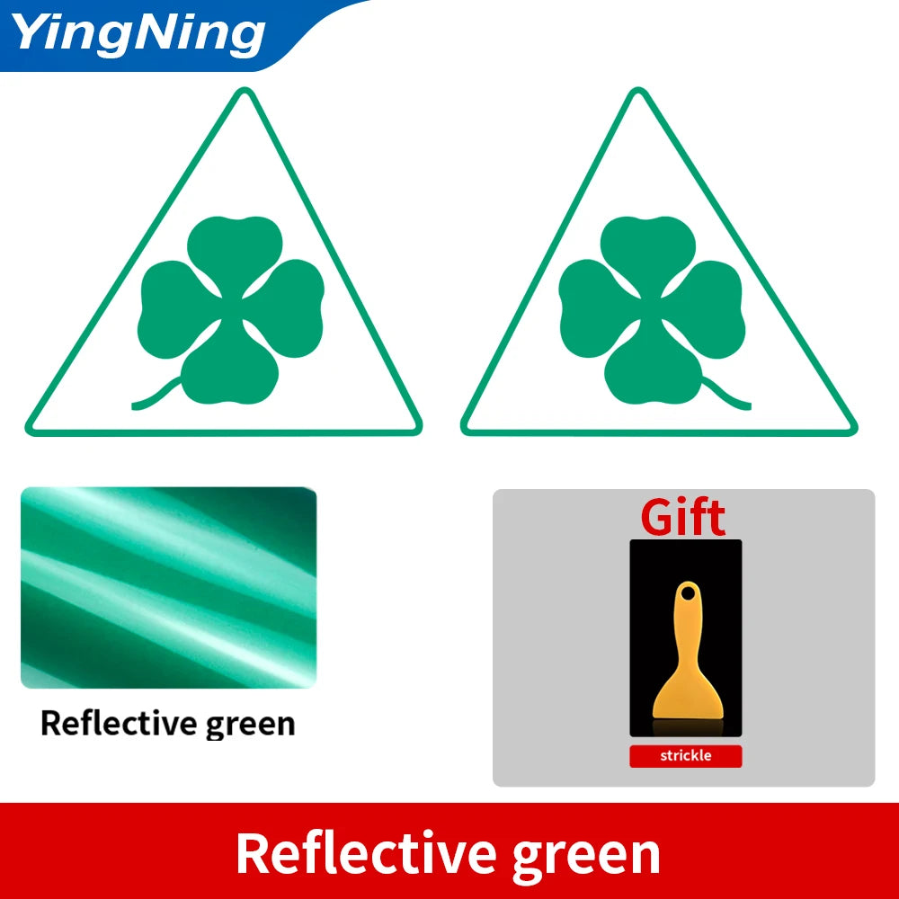 2PCS Car Sticker Body Fender Four Leaf Clover Reflective Decal Vinyl for Alfa Romeo 159 147 156 166 Giulietta Giulia Mito Spider