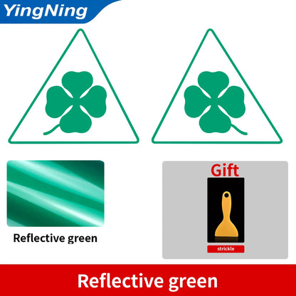 2PCS Car Sticker Body Fender Four Leaf Clover Reflective Decal Vinyl for Alfa Romeo 159 147 156 166 Giulietta Giulia Mito Spider