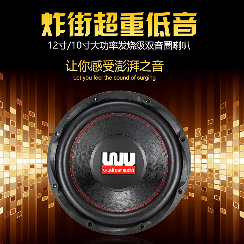 car subwoofer 10 inch 12 inch subwoofer shocking dual magnetic dual voice coil passive bass