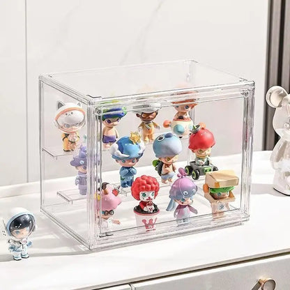 1pc Three Layer Acrylic Display Rack, Blind Box Storage Box,Llarge Capacity Dustproof,For POP MART,Doll,Handmade,Anime,Car Model