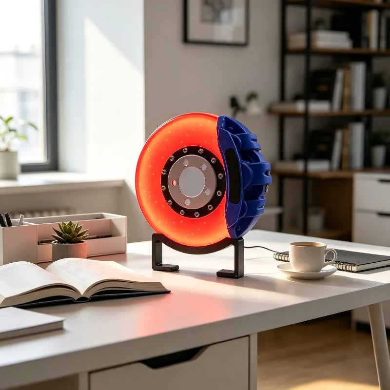 DIY Brake Disc LED Atmosphere Charging Desktop Wall-mounted Night Light Ornament