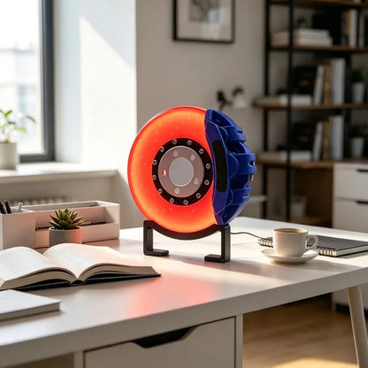 DIY Brake Disc LED Atmosphere Charging Desktop Wall-mounted Night Light Ornament
