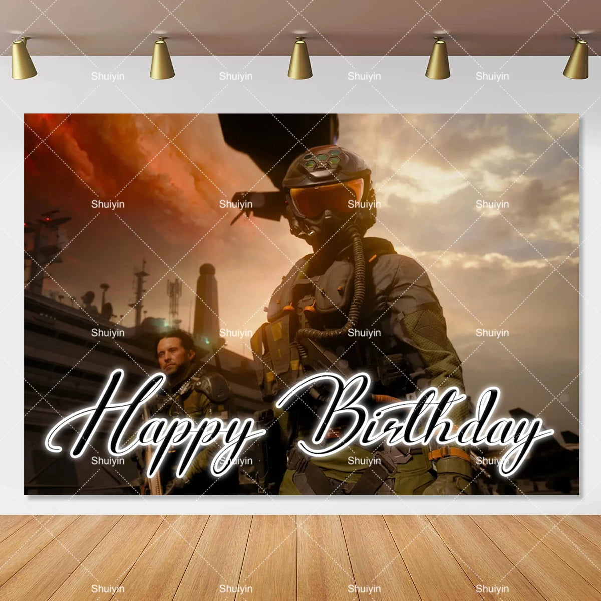 Call of Duty Theme Backdrop Kids Birthday Decorations Party Supplies Banner Poster Stimulating Game Boys Favor Gifts Photo Props