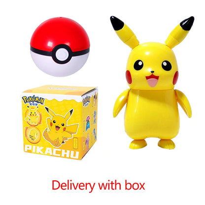 Pokemon Figure Dragonite Gengar Mew Snorlax Lapras Pokeball Elf Ball Deformation Toy Pikachu Monster Educational Doll Kids Gift