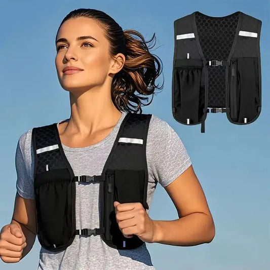 Running Vest Backpack for Women Men Breathable Lightweight Backpack Marathons Hydration Water Chest Pack for Runs Hiking Cycling