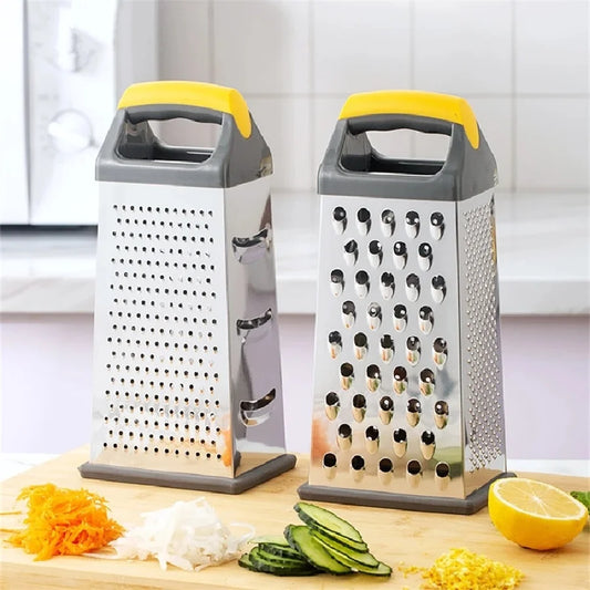 1pc Cheese Graters for Kitchen Stainless Steel Box Grater with Handle, 4 Sided Cheese Slicer for Food Vegetables Potatoes Carrot