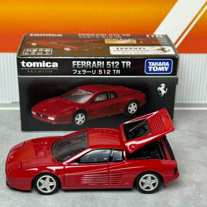 Takara Tomica Premium 08 Ferrari 512 TR Authentic Replica Diecast Car Vintage Supercar Alloy Vehicle Hobby Collectible Ornament