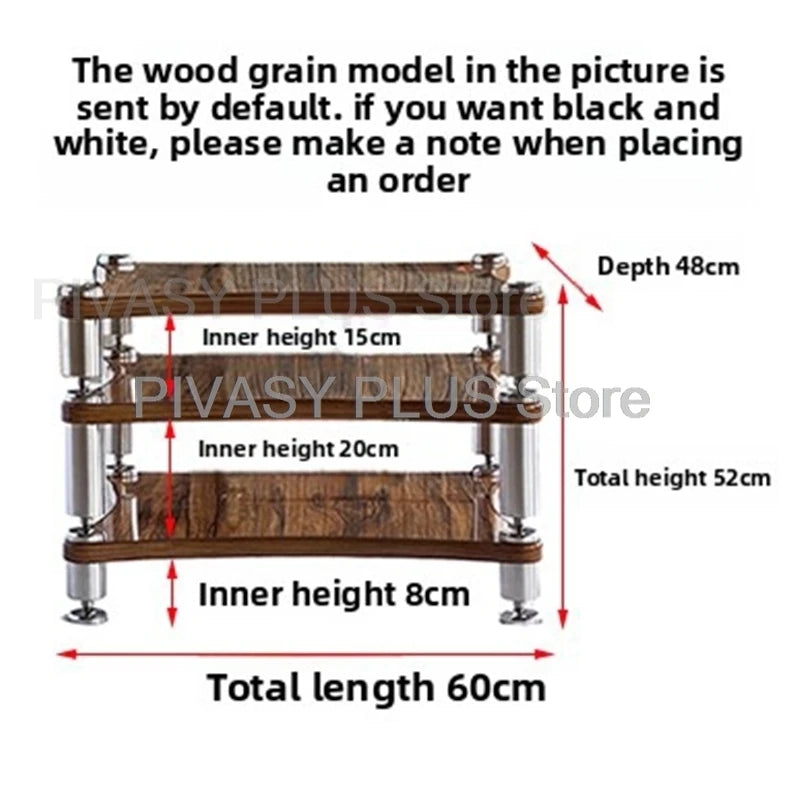1-4 Tier Audio Rack LBE 200KG Amplifier Stand with Vibration Isolation Feet Storage Bracket SUS Leg For DJ Home Theater HiFi Amp