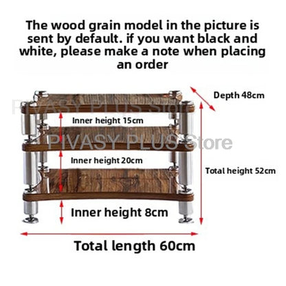 1-4 Tier Audio Rack LBE 200KG Amplifier Stand with Vibration Isolation Feet Storage Bracket SUS Leg For DJ Home Theater HiFi Amp