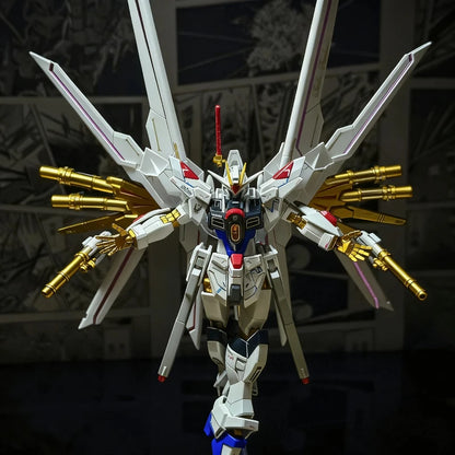 HG SEED 1/144 Mighty Strike Freedom Assembly Model Kit Action Figure Anime Mecha Toy Display Figurine Desk Deco Collectible Gift
