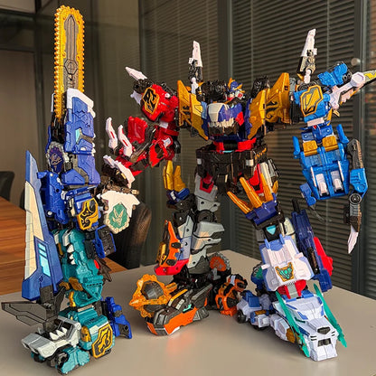 New Miniforce 8 Super Dinoid Transform Combined Mecha Robot Action Figures Toys Mini Force Rex Battle King Deformation Model Toy
