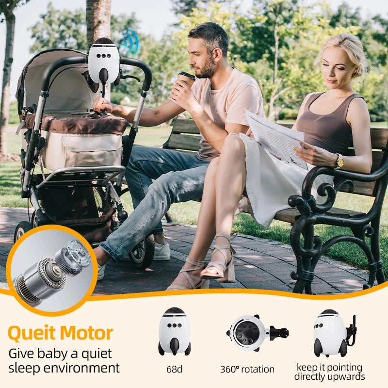Portable Automatic Baby Rocker Device for Pram Stroller Hands Free Rocking With Soothing
