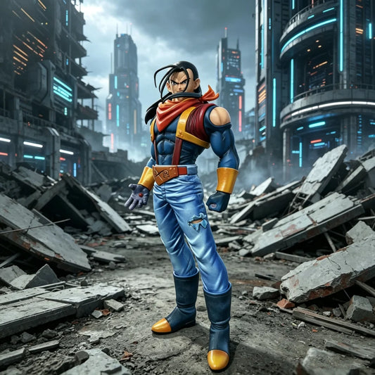 Anime Dragon Ball Z Figures SUPER 17 Figure 33cm/12.99inch Pvc Action Figurine Android 17 Statue Collection Model Toys Gifts