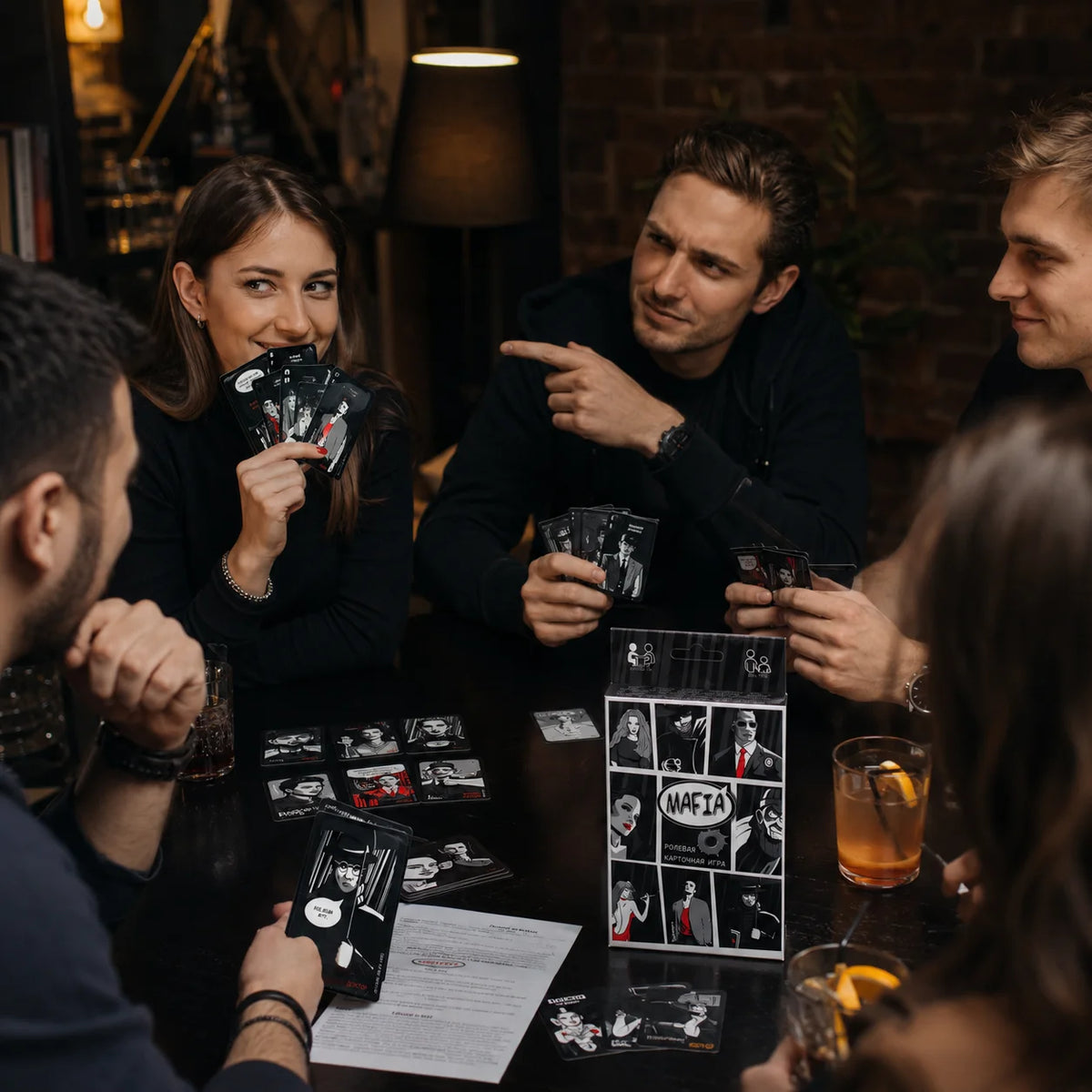 BestsellingKid-Approved MAFIA Card Game-Fun Role-Playing Interactive Game for Adults & Teens, Party Entertainment-RussianVersion