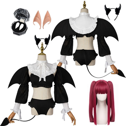 Kitagawa Marin Cosplay My Dress Up Darling Cosplay Costume Headwear Ears Wings Tail Sexy Bikini Women Dress Wig Party Outfit