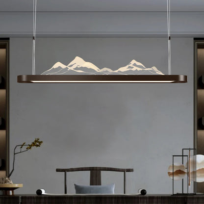 Modern Simple Living Room Light Study Light Tea Room Bar Zen Landscape Chandelier