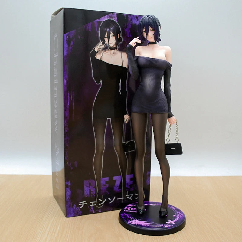 Chainsaw Man Power Bunny Girl Anime Figure Makima Action Figure Hayakawa Aki/Higashiyama Kobeni/Denji/Reze Figure Model Doll Toy