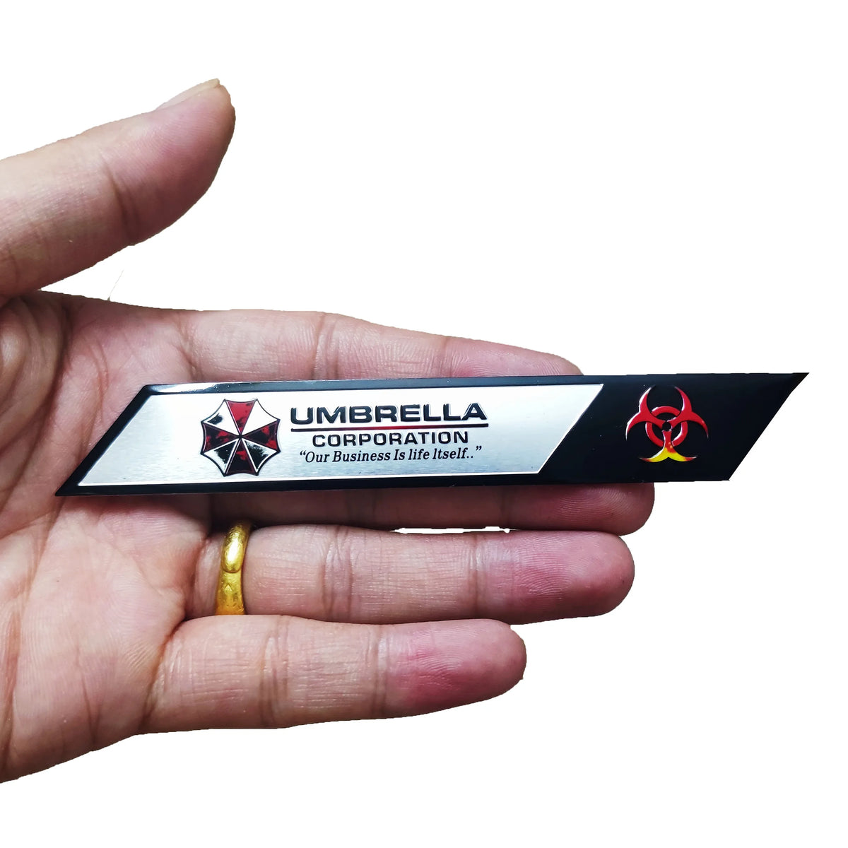 3D Aluminum Car Umbrella Corporation Badge Motorcycle Car Fuel Tank Cover Body Scratch Sticker Waterproof Decorative Decal
