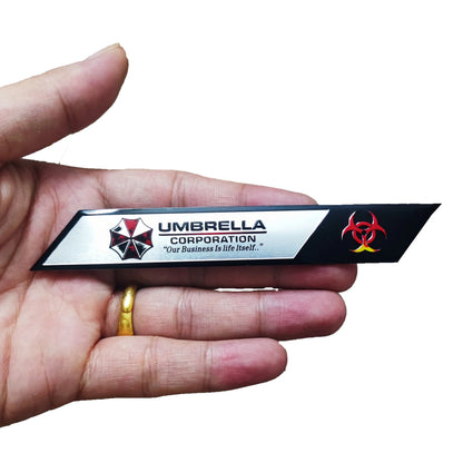 3D Aluminum Car Umbrella Corporation Badge Motorcycle Car Fuel Tank Cover Body Scratch Sticker Waterproof Decorative Decal