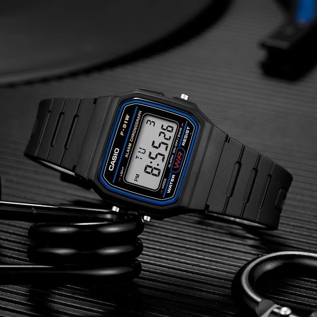 Casio F-91W Series| Digital Sports Watch | 1/100s Stopwatch | Micro-light | 7-Year Battery | Water Resistant | Resin Case & Band