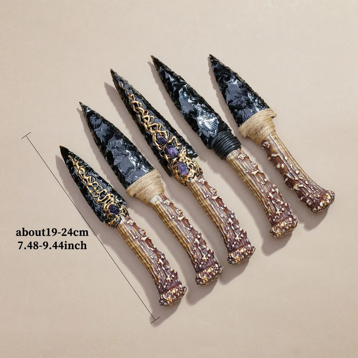 1PC Crystal Obsidian model | Natural Stone Model Knife | Polished Unbladed Craft | Crystal Decorative Art Not a real