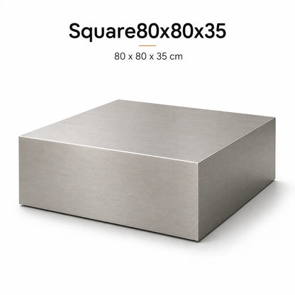 Modern Stainless Steel Coffee Table Square Rectangular Minimalist Center Tea Table for Living Room Apartment Hotel Furniture