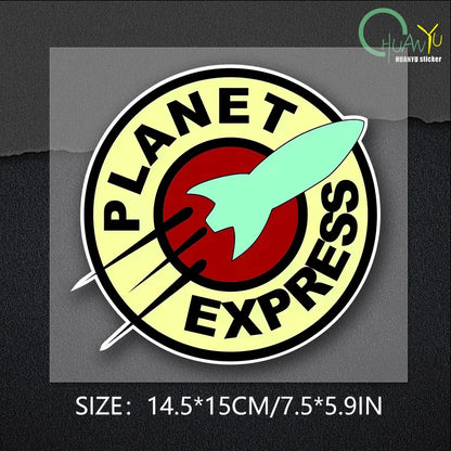 PVC Decal for Planet Express Car Sticker Waterproof on Bumper Rear Window Laptop Refrigerator