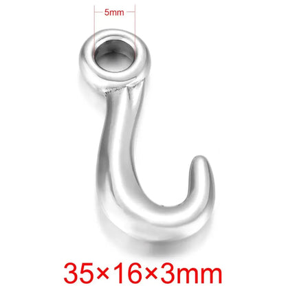 Stainless Steel Hooks Pendant Bracelet Clasp Fishhook Jewelry Making Findings Charms DIY Supplies Accessories Wholesale