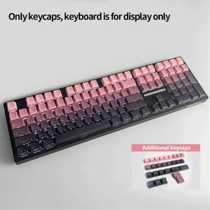 New Topographic Keycaps 4.0 Version Shine Through 98 Key PBT Cherry Profile Side Print Backlit for MX Gamer Mechanical Keyboard