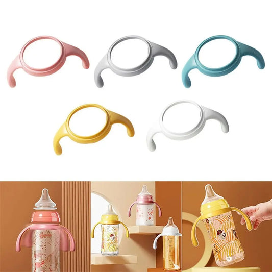 Baby Bottle Handles Nursing Bottle Handle Silicone Baby Wide Caliber Bottle Double Ear Holder Bottle Accessories