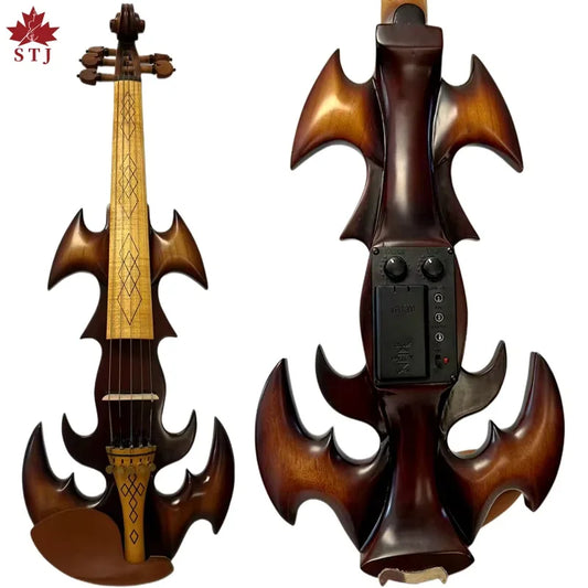 NEW Model Crazy -1 SONG Solid Wood 5 Strings 4/4 Electric Violin 4 Strings Fiddle Boxwood Parts with Case, Bow, Connection Cable
