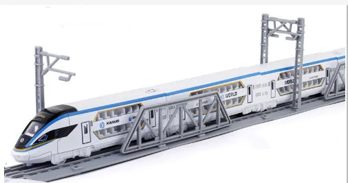 1: 87 alloy double section train and tram models,double-layer subway and high-speed rail toys,children's toys,wholesale
