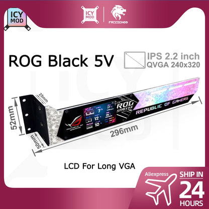 LCD GPU Bracket RGB VGA Support 2.2 Inch Display Temperature Detection ROG Graphics Cards Stand Video Card Holder AURA SYNC MOD