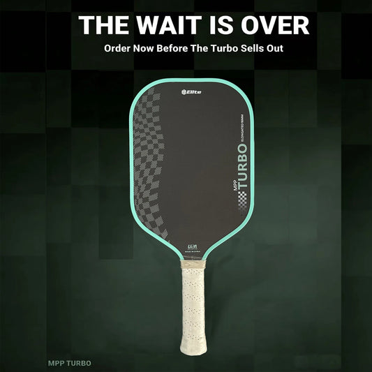 TURBO-MPP Pickleball Paddle with White Foam Core And EVA Energy Ring 4-Layer Carbon Fiber T800 Textured Face
