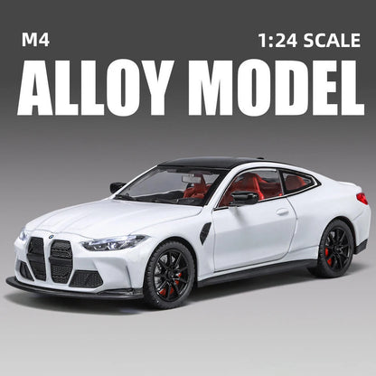 1:24 M4 G82 Coupe Alloy Sports Car Model Diecasts Metal Vehicles Car Model Simulation Sound Light Collection Chlidrens Toys Gift