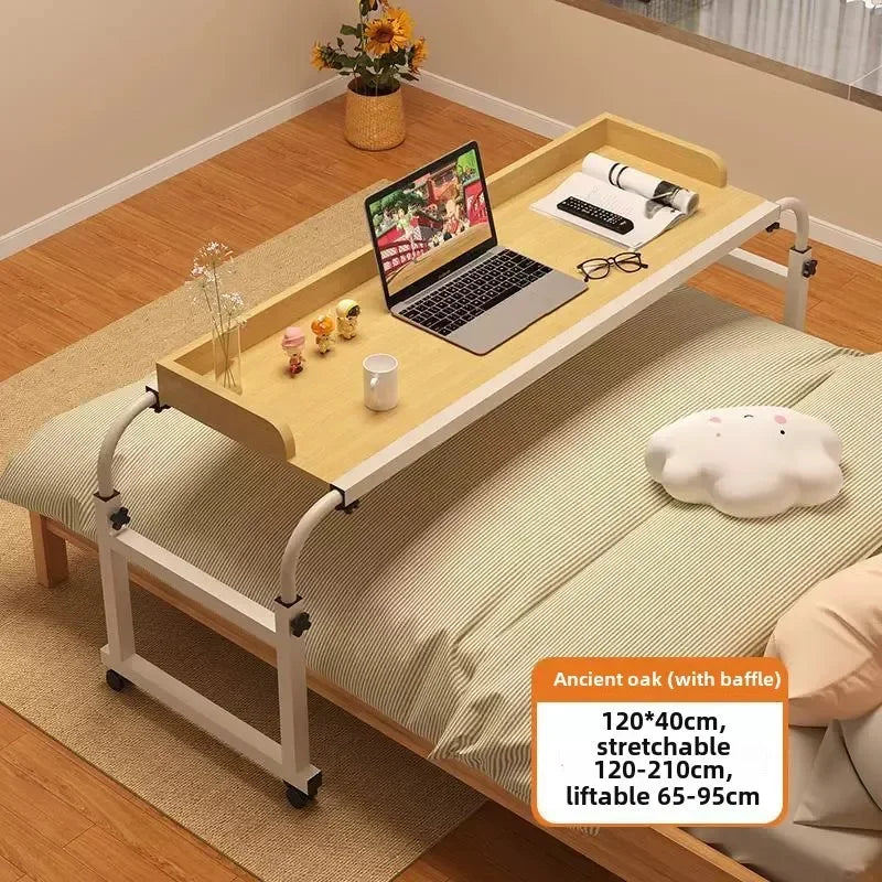 Bed Small Table 120*40cm Wholesale Bedroom Lazy Cross Bed Table Liftable Student Study Table Removable Study Desk