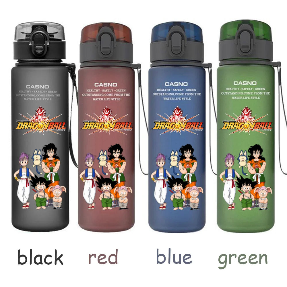 560ML Dragon Ball Water Cup Children Portable Plastic Goku Vegeta Bulma Cartoon Outdoor Large Capacity Sport Water Bottle Gift